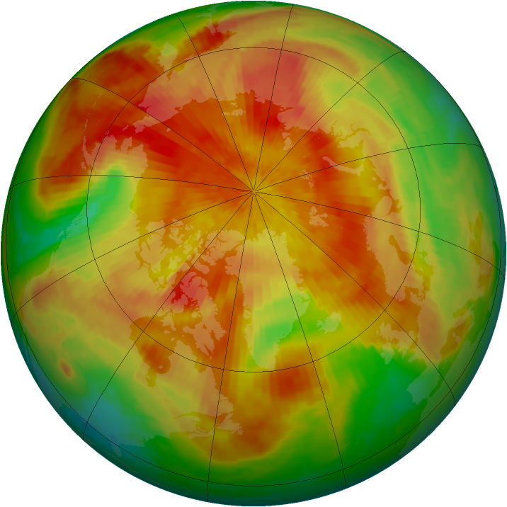 Arctic ozone map for 11 April 2001